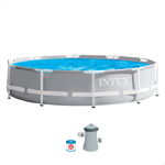 Intex Set piscina Intex PRISM cu filtru, cadru metalic, 305 x 76 cm, Intex