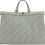 Fendi Medium Tote Bag GREEN TEA+OS