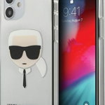 Husa iPhone 12 Mini Karl Lagerfeld Karl's Head Transparent