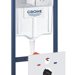 Set 4 in 1 rezervor WC Grohe Rapid SL 38929000 incastrat, placa actionare, suport, antifonare, crom, Grohe