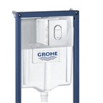 Set 4 in 1 rezervor WC Grohe Rapid SL 38929000 incastrat, placa actionare, suport, antifonare, crom, Grohe
