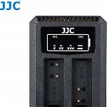 Incarcator acumulatori 2 in 1 JJC, pentru Panasonic Dmw-blg10 / Dmw-ble9 / Leica Bp-dc15, negru, JJC