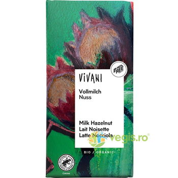Ciocolata cu Alune si Lapte Integral Ecologica/Bio 100g