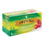 Twinings Green Pomegranate Raspberry & Strawberry ceai verde cu rodie zmeura si capsuni 25 pliculete, Twinings