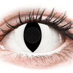 Lentile de contact colorate CRAZY LENS - Cat Eye White - lentile zilnice fără dioptrie (2 lentile), Gelflex