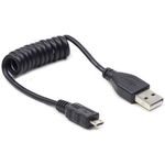 Cablu alimentare si date Gembird, USB 2.0 (T) la Micro-USB 2.0 (T), 0.6m, conectori auriti, Negru, CC-mUSB2C-AMBM-0.6M