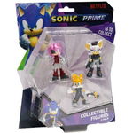 Set 3 figurine 6 cm Sonic Prime Rebel Rouge Rusty Rose Tails Nine, Sonic