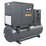 Compresor de aer profesional cu surub - 5.5 kW, 550 L/min, 13 bari - Rezervor 500 Litri - WLT-5.5/500-P-COMBO-13bar, Walter