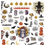 Stickere pentru decor unghii Lila Rossa, pentru Halloween, f497, Lila Rossa