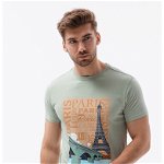Tricou de bumbac cu imprimeu - Paris, OMBRE