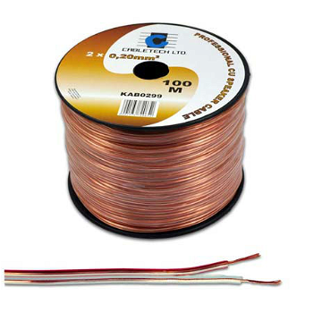 Cablu pentru difuzor, transparent, 0,35mm², cupru - 402296