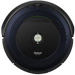Robot aspirator iRobot Roomba 695, Navigatie iAdapt, Wi-Fi, App iRobot HOME, Detectare acustica, Negru