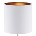Lampa de birou Monica, metal, textil, alb, 1 bec, dulie E27, 2528, Rabalux, Rabalux