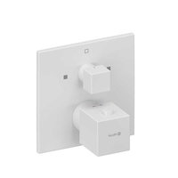 Baterie cadă-duș Kludi, Decus, termostatată, parte vizibilă, alb mat, 