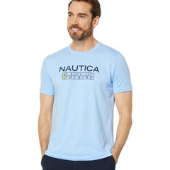 Imbracaminte Barbati Nautica Sustainably Crafted Logo Graphic T-Shirt Noon Blue, Nautica