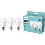 Pack of 3 philips led bulbs, e27, 14w (100w), 1521 lm, cold white light (4000k)