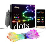 Taśma LED Twinkly Inteligentny miniaturowy łańuch Dots 200 LED RGB 10 m, czarne, Twinkly