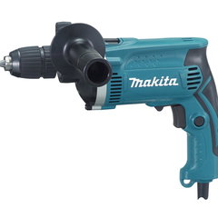 Masina de gaurit si insurubat (bormasina) cu percutie Makita HP1631K, 710 W, 3200 RPM, 48.000 percutii/min, 13 mm mandrina, maner lateral, valiza transport, Makita