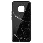 Protectie Spate Just Must Glass Print Black Marble JMGPHM20PBKM pentru Huawei Mate 20 Pro (Negru/Alb)