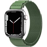 Accesoriu smartwatch Curea textila Alpine Steel compatibila cu Apple Watch 4/5/6/7/8/SE/Ultra 42/44/45/49mm Verde, OEM