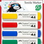 Set 5 markere pentru textile , Faber-Castell