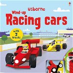 Carte cu jucarie pentru copii, Usborne, Wind-up Racing cars, 3+ ani