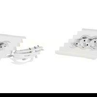 Prelungitor cu protectie LEGRAND L694810, 3 prize, 2 x USB, 1.5m, alb