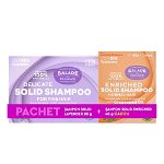 Pachet Sampon solid Lavender 80 g + Sampon solid Enriched 40 g CADOU, Balade en Provence, bio