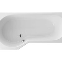 Cadă de baie asimetrică pe colț Radaway Kariteia 160x80x43 cm colț dreapta acril alb WA1-40-160x080P