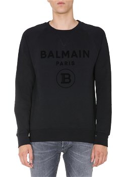 Balmain Crew Neck Sweatshirt Culoarea BLACK