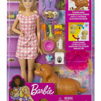 Set de joaca - Papusa Barbie si catelusii