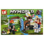Set de constructie LB Plus - My World of Minecraft  4 in 1 - 211 piese
