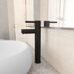 Baterie mixer de baie, negru, 12x30 cm, Casa Practica