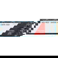SSD NAS WD Red SA500 1TB SATA 6Gbps, M.2 2280, Read/Write: 560/530 MBps, IOPS 95K/85K, TBW: 600, Western Digital