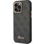 Husa de protectie  PC/TPU 4G metalic pentru iPhone 14 Pro - Negru, GUESS