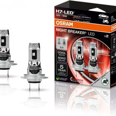 Set 2 H7 Osram Night Breaker Speed LED omologate RAR Street Legal +450%, OSRAM