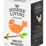 Ceai negru ENGLISH BREAKFAST eco-bio, 15 plicuri, Higher Living, Higher Living