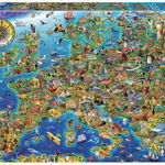 Puzzle - Harta Europei 500 de piese, Jucaresti