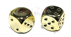 Gold Metallic D6 Dice, Chessex