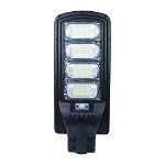 Lampa Stradala LED cu Incarcare Solara, 4U®, 200W, senzor miscare, acumulator intern, telecomanda, 
