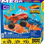 Set de constructie Mega Bloks - Hot Wheels Monster Truck, Tiger Shark Chomp, 245 piese