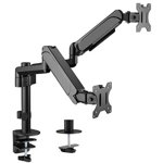 MA-DA2P-01 Adjustable desk 2-display mounting arm, 17”-32”, up to 9 kg, Gembird