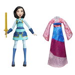 Papusa Disney Princess Mulan cu Mecanism de Rotire a Mainii si Sabie