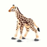 Figurina - Pui de girafa, Maro / Bej, 9 cm
