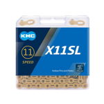 Lant Kmc X11 Sl Gold - 1/2 x 11/128 Inch, 11 Viteze (Auriu), KMC