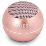 Boxa portabila Guess Mini Bluetooth Speaker, 3W, Autonomie 4 ore, Roz, Guess