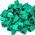 Set 50 mansoane de protectie pentru mufa RJ-45, Plastic, Verde