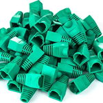 Set 50 mansoane de protectie pentru mufa RJ-45, Plastic, Verde