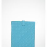 Bottega Veneta Braided Leather Tablet Case Culoarea LIGHT BLUE