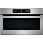 Cuptor cu microunde incorporabil Whirlpool AMW 730 IX, 6th Sense, design Absolute, 31 l, 1000 W, 8 nivele putere, Grill, Timer, Touch control, Inox Antiamprenta